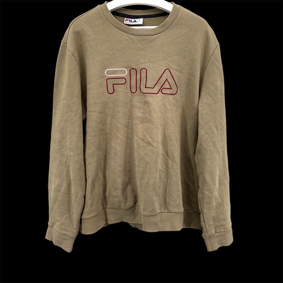 Fila Mens Sweatshirt Size XXL Olive Green - Picture 1 of 16